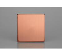 Varilight XDYSBS.BC Single Blanking Plate, Urban screwless Brushed Copper
