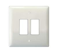 Varilight 2-Gang Grid Plate and Grid Frame Pack (Single Plate) Polar White