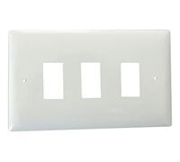 Varilight XOPGY3 PowerGrid Polar White 3 Gang Grid Plate (Twin Plate)