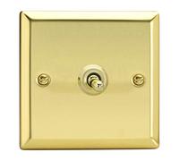 Varilight XVT1 Toggle Switches 1 Gang Victorian Brass