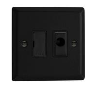 Varilight XY6UFOB.MB Urban Matt Black 1-Gang 13A Unswitched Fused Spur + Flex Outlet Varilight Black