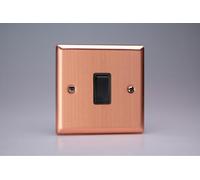 Varilight XY7B.BC Intermediate Light Switch, 10A, Urban Brushed Copper + Black Insert