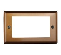Varilight Xyg4.bz Urban Brushed Bronze Datagrid Twin Plate (4 Datagrid Spaces)