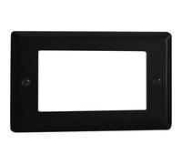 Varilight Xyg4.mb Urban Matt Black Datagrid Twin Plate (4 Datagrid Spaces)