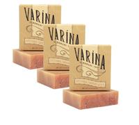 Varina 3 x Natural Antique Sandalwood Soap Gentle Cleansing for Sensitive Skin Floral