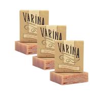 Varina Natural Soap with Brown Sugar and Figs - Gentle Cleansing for Sensitive Skin, Sweet and Vanilla Flavour, Pack of 3