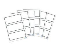 Herma Book Labels 5711, White, Self-Adhesive, Blank, 82 x 36 mm, Neutral Grey Border, 18 pieces