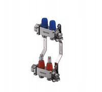 VarioC Underfloor Heating Manifold, Stainless Steel 2 Heating Circuits with Flow Meters and Valves for Actuators, Vent Drain Valve, Heating Circuit Distributor with Rotameter (1133470)