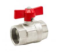 VARIOSAN Ball Valve 13507, 1 Inch IG/IG, DN25, Brass, Full Bore, Wing Screw