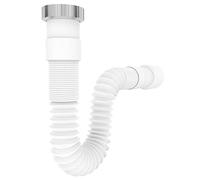 VARIOSAN Flexible Drain Hose 14931, 1 1/2" x 40/50 mm, Siphon/Drain Trap for Kitchen Sink, extendable from 320-880 mm