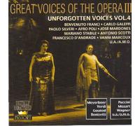Various Artists - Great Voices Of The Opera III: Unforgotten Voices Vol.4 (2CD Set)