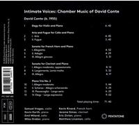VARIOUS ARTISTS INTIMATE VOICES: CHAMBER MUSIC OF DAVID CONTE NEW CD