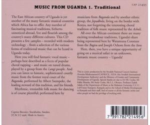VARIOUS ARTISTS - MUSIC FROM UGANDA, VOL. 1: TRADITION NEW CD
