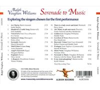 VARIOUS ARTISTS RALPH VAUGHAN WILLIAMS: SERENADE TO MUSIC - 16 SINGERS NEW CD