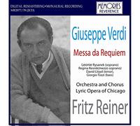 VARIOUS ARTISTS - Verdi Requiem. (Leonie Rysanek Soprano. Regina Resnik Mezzo-Soprano. David Lloyd Tenor. Gio