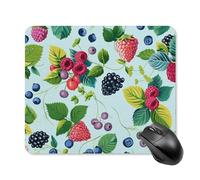 Various Berry Paintings Mouse Pad Square Mouse Mat Non-Slip Rubber Base Mousepad Wireless Mice Mat for Gaming, Office & Home, Waterproof Mouses Mats for Laptop/Desktop 25 * 30cm