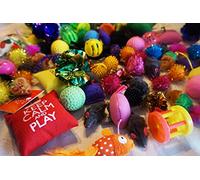 Various Bulk Buy Cat Kitten Toys Fur Mice Bells Balls Catnip 10 items BARGAIN