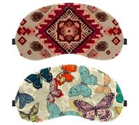 Various Butterflies Flying 2 PCS Light-Blocking Soft Breathable Eye Patch Sleeping Masks