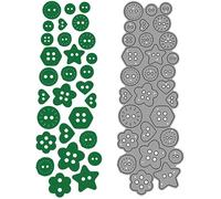 Various Buttons Metal Die Cuts, Buttons Metal Die Cuts Set, Lots Buttons Frame Cutting Dies, Different Size Buttons Stencils DIY Crafts Cards Cuts for Scrapbooking Photo Album Scrapbooking Die-Cuts