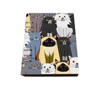 Various Cat Notebook, Pu Leather Notebooks A5, Lined Paper A5 Lined Notebook 180Pages/90Sheets, Note Book for School, Notepads for Home, Revision Supplies Journal Diary
