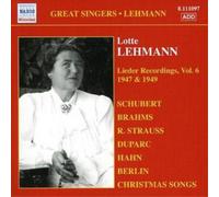 Various Composers Lieder Recordings Vol. 6: 1947 and 1949 (CD) Album (US IMPORT)