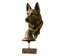 Various Dog Doorbells for Welcome, Rustic, Wall Mounted Vintage Door Bell with Animal Motif, Bell for Front Door, Stem and Entrance, for Gate, Garden, Yard, Home as well as for the Sic