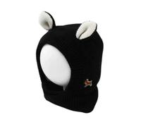 Various dog ear muffs, noise-reducing ear protectors, noise-cancelling ear muffs, knitted rabbit-ear hats for puppies, pet anti-anxiety ear covers, multi-coloured dog ear protectors (Black)