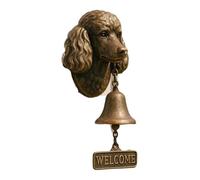 Various Dog Welcome Doorbell - Vintage Funny 3D Animal Cast Iron Resin Hanging Entry Bell for Porch Front Home Door Wall Decoration Housewarming Dogs Lover Gift (Poodle)