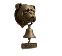 Various Dog Welcome Doorbell - Vintage Funny 3D Animal Cast Iron Resin Hanging Entry Bell for Porch Front Home Door Wall Decoration Housewarming Dogs Lover Gift (Bulldog)