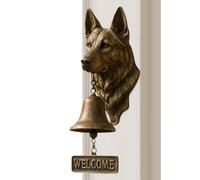 Various Dog Welcome Doorbells-Rustic Vintage Decorative Wall Mounted Chime - Dog Head Bell Wall Decoration,for Gate Porch Garden Home Security Room