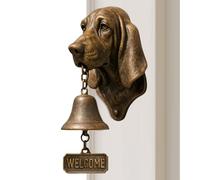 Various Dog Welcome Doorbells-Rustic Vintage Decorative Wall Mounted Chime - Dog Head Bell Wall Decoration,for Gate Porch Garden Home Security Room
