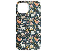 Various farm animals like cows, chickens, pigs, and sheep Case for iPhone 15
