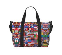 Various flags Printed Tote Gym Bag Crossbody Weekend Travel Bag Suitable For Business Trips