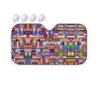 Various Flags Small Pattern Front Windshield Sunshade, Fast Cooling in The car in Summer, Suitable for Cars, Trucks, etc.