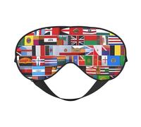Various Flags Soft Eye Mask. Unisex, Comfortable and Breathable, Suitable for Daily Rest. Helps You Quickly Enter Deep Sleep.