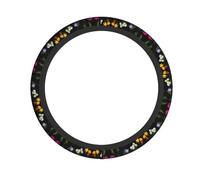 Various flower combinations Printed Steering Wheel Protective Cover Elastic Steering Wheel Decorative Cover Suitable For SUV Truck