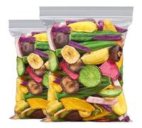 Various Freeze-Dried Fruit Crisps Mix 250g/can,Instant Dried Vegetables and Fruits Chips, Freeze Dried Okra Mushrooms, Dried Fruit Chips,Radish, Banana, Durian, Fig，Crispy Snacks (Packaged,500g)