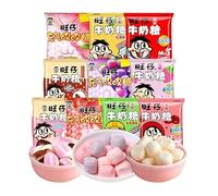 Various fruit flavors milk candy, red bean strawberry and grape mixed flavors, classic Chinese gummies, fruit fudge, soft candy gift packages,wedding candies,sweet casual snacks (10 flavors,30 packs)