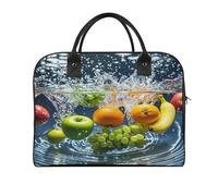 Various Fruit Laptop Tote Bag Casual Travel Handbag Multi Pocket Shoulder Bags for Work Travel