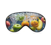 Various Fruit Sleep Mask Light Block-Out Eye Mask for Side Sleeper Pressure-Free Soft Night Blindfold with Adjustable Strap Breathable Sleep Eye Cover for Travel