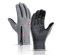 Various HK Winter Warm Gloves Anti Slip Touch Screen Gloves Windproof Thermal Gloves Cold weather Cycling Gloves Lightweight for Men Women Walking Riding Driving Bicycle Ski Climbing Camping(grey,L)