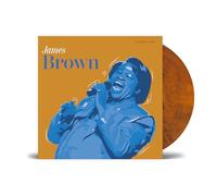 Various - James Brown Music Album, Live Performance Blue Artwork on Orange Background