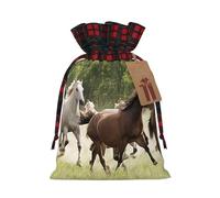 Various Kinds Of Horses Christmas Candy Bag, Reusable, Christmas Bag For Christmas Birthday Party