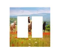 Various Kinds of Horses Durable and Stylish Wall Plate â€“ Full-Surface Print, Pc Material, Heat & Fade Resistant, Easy to Install