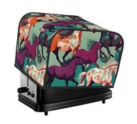 Various Kinds Of Horses Print 4-Slice Toaster Cover Dustproof Waterproof Kitchen Appliance Shield Daily Usability