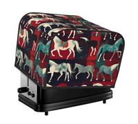 Various Kinds Of Horses Print 4-Slice Toaster Cover Dustproof Waterproof Kitchen Appliance Shield Daily Usability