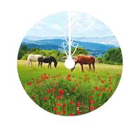 Various Kinds Of Horses Print Christmas Tree Skirt,New Year Winter Christmas Tree Decoration,Suitable For Family Parties