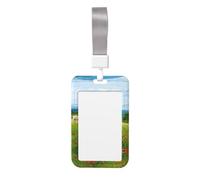Various Kinds of Horses Print Id Card Holder,Badge Holder with Lanyard,Work Pass Protector for Office Staff School Nurse