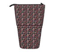 Various Kinds of Horses Print Telescopic Pencil Case Portable Bag Makeup Pouch Stationery Organizer Office Travel