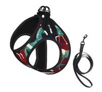 Various Kinds Of Horses Printing Dog Summer Harness With Leash Set,Adjustable And Reflective Step-In Puppy Pet Vest Harnesses